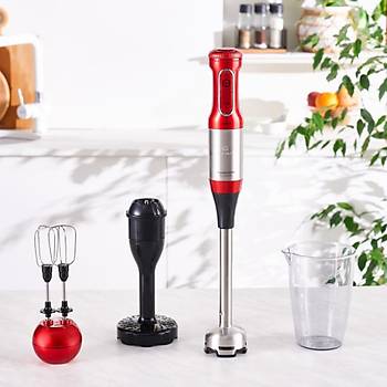 KARACA E228HB-1500  MASTERMAID PROSTEEL HAND BLENDER IMPERIAL RED INOX 1500 W