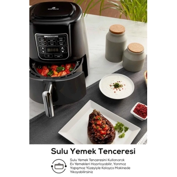 Karaca Air Pro Cook 3 in 1 XL Ev Yeme�i, K�zleme, Airfryer Wood Craft 4L
