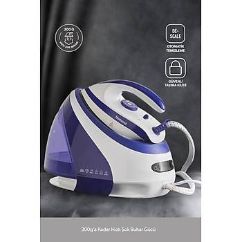 Homend Jetsteam 1165H 3000 WATT Buhar Kazanl� �t� Mor Beyaz
