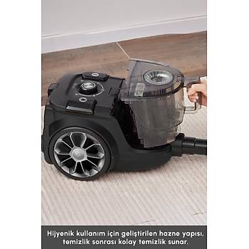 Karaca Vantuz High Force F2 Matte Black Silver Elektrikli S�p�rge