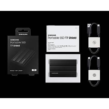 Samsung T7 Shield 1TB MU-PE1T0S/WW 1050MB-1000MB/Sn USB 3.2 Gen2 Harici SSD Siyah 3 YIL Samsung TURKIYE Garantili
