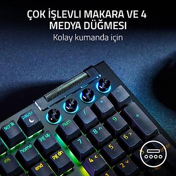 Razer Blackwidow V4 RZ03-04691200-R3L1 Chroma RGB Green Switch Kablolu Mekanik Oyuncu Klavye
