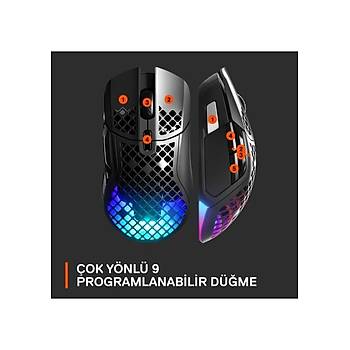 Steelseries Aerox 5 Siyah SSM62406 RGB �arjl� Optik Kablosuz Oyuncu Mouse