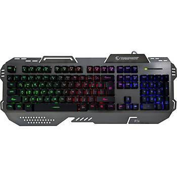 Rampage KB-R74 Gkkua Aydnlatmal USB Oyuncu Q Multimedia Klavye