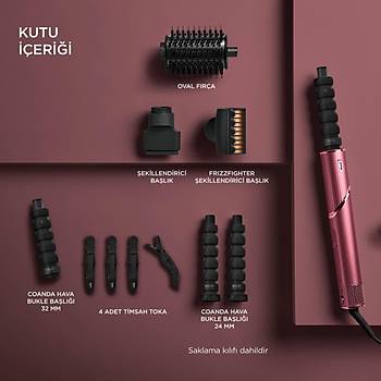 Shark Flexstyle 5-in-1 Sa� Kurutma & �ekillendirme Sistemi - Cherry HD456CREU
