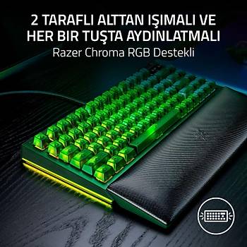 Razer BlackWidow V4 75% Phantom Green Ed. RZ03-05003300-R3M1 RGB TKL Tactile Switch Kablolu Mekanik Oyuncu Klavye