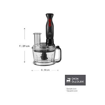 Emsan Pro Multimax 6 in 1 �ok Ama�l� Mutfak Robotu Black