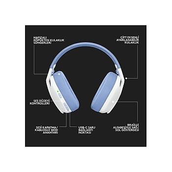Logitech G435 Lightspeed Beyaz 981-001074 Kablosuz Oyuncu Kulakl�k