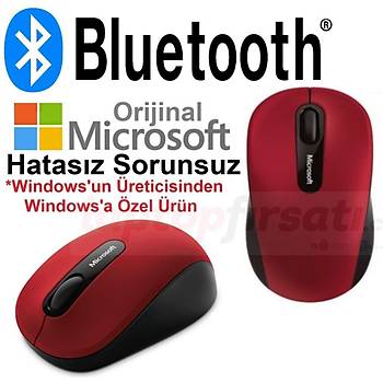 Microsoft 3600 Bluetooth Kırmızı Mouse PN7-00013