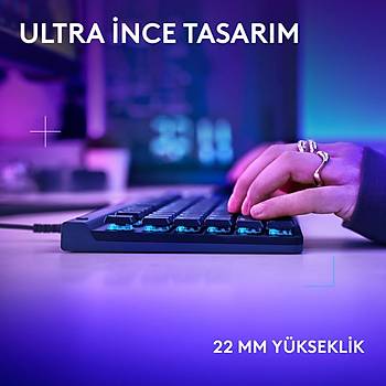 Logitech G515 Tkl 920-012872 Tactile Switch Kablolu D���k Profilli Rgb Ayd�nlatmal� Ingilizce Oyun Klavyesi, Siyah