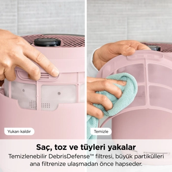 Shark Neverchange5 Compact Pro Hava Temizleyici Pembe Rose HP072EUPK