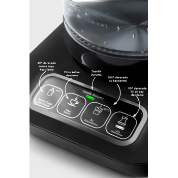 Karaca �aysever Robotea Pro Connect 4 in 1 Konu�an Cam �ay Makinesi Silver