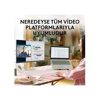 Logitech BRIO 100 Pembe 960-001623 Full HD Mikrofonlu Webcam