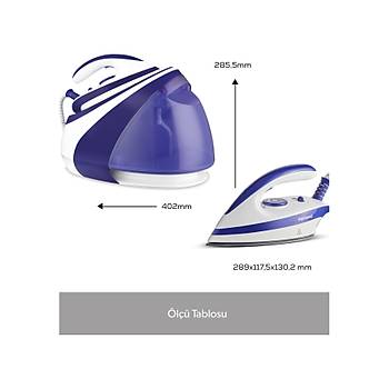 Homend Jetsteam 1165H 3000 WATT Buhar Kazanl� �t� Mor Beyaz