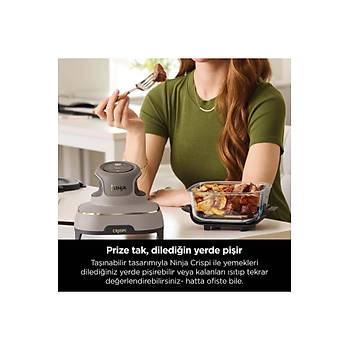 Ninja Cr�spi 4-in-1 Ta��nabilir Cam Hazneli Pi�irme Sistemi - Stone FN101EUST