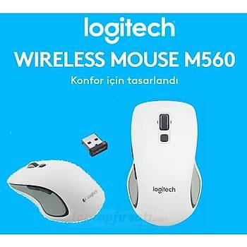Logitech M560 Kablosuz Beyaz Mouse 910-003913