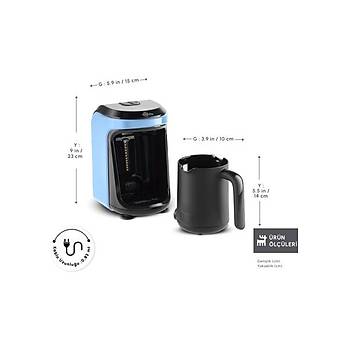 Karaca Hat�r H�ps S�tl� T�rk Kahve Makinesi Vintage Blue