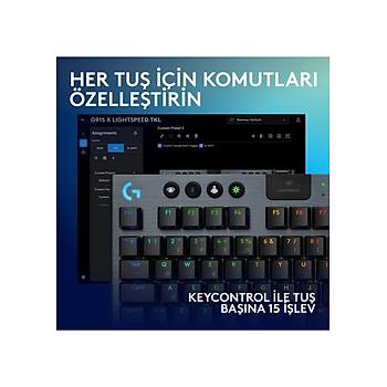 Logitech G915 X Lightspeed TKL Siyah 920-012721 RGB Tactile Switch Kablosuz Mekanik Oyuncu Klavyesi