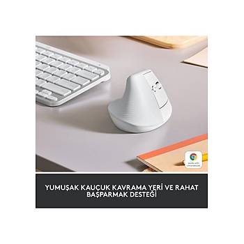 Logitech Lift BEYAZ 910-006475 Ergonomik Dikey Optik Kablosuz Mouse