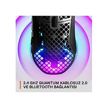 Steelseries Aerox 9 Siyah SSM62618 RGB Makrolu �arjl� Optik Kablosuz Oyuncu Mouse
