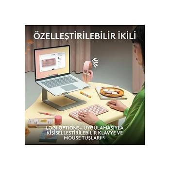 Logitech Pebble 2 Combo 920-012247 Pembe TKL Kablosuz Klavye Mouse Seti