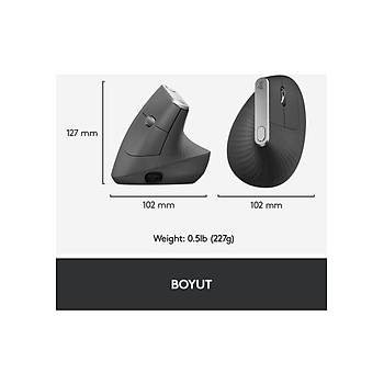 Logitech Mx Vertical Siyah 910-005448 Optik �arjl� Kablosuz Mouse
