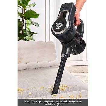 Karaca Vantuz Power UP Pro �arjl� Dikey S�p�rge Black Chrome