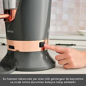 Karaca Maxiva 1651 Elektrikli Semaver 35 �ay Barda�� Kapasiteli Antrasit