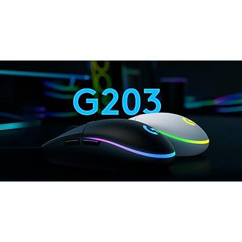 Logitech G203 LIGHTSYNC IIKLI  Kablolu Mouse 910-005796 SIYAH