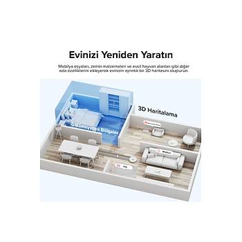 Roborock S8 Sonic Mopping Ak�ll� Robot S�p�rge S8 Beyaz