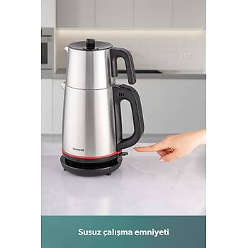 Homend Royaltea 1711h �elik �ay Makinesi Inox Siyah