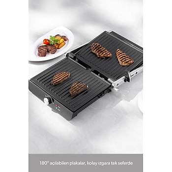 Homend Grilliant 1346H D�k�m Plakal� 4 Dilim Tost ve Izgara Makinesi Inox 2000 W