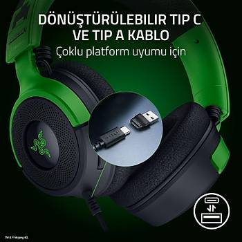 Razer Kraken V4 X Minecraft RZ04-05180200-R3M1 Chroma RGB Kablolu Oyuncu Kulakl�k