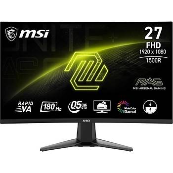 MSI MAG 27C6F 27 0.5 ms Full HD Curved 180 Hz Oyuncu Monitor