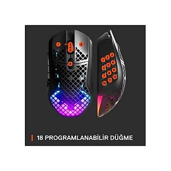 Steelseries Aerox 9 Siyah SSM62618 RGB Makrolu �arjl� Optik Kablosuz Oyuncu Mouse