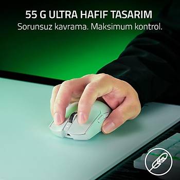 Razer Viper V3 Pro RZ01-05120200-R3G1 Beyaz arjl Optik Kablolu/Kablosuz Oyuncu Mouse RZ01-05120200-R3G1