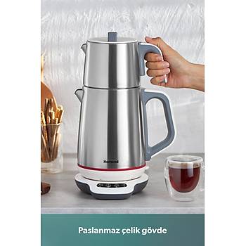 Homend Royaltea 1709H Konu�an �ay Makinesi Beyaz - Inox