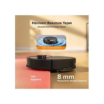 Roborock Q8 Max Pro Plus Siyah ��p �stasyonlu Ak�ll� Robot S�p�rge