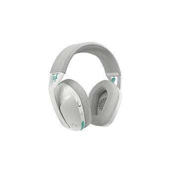 Logitech G G321 L�ghtspeed Bluetooth Kablosuz Hafif Konforlu Mikrofonlu Oyuncu Kulakl���, Beyaz