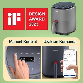 COSORI 3.8 L 1500 W WI-FI SMART UYGULAMA DESTEKLI AIR FRYER ?CAF-LI401S