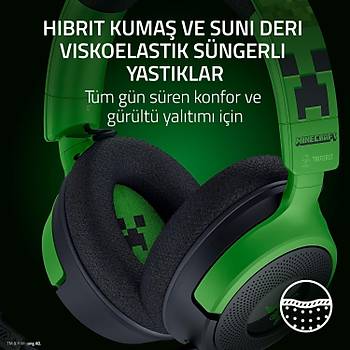 Razer Kraken V4 X Minecraft RZ04-05180200-R3M1 Chroma RGB Kablolu Oyuncu Kulakl�k