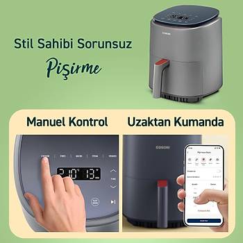 COSORI 3.8 L 1500 W WI-FI SMART UYGULAMA DESTEKLI AIR FRYER ?CAF-LI401S