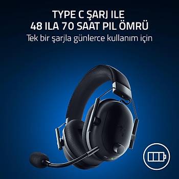 Razer Blackshark V2 PRO Playstation Edition 2024 Siyah Kablosuz Oyuncu Kulakl RZ04-04530500-R3G1