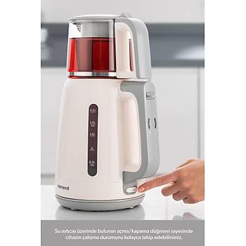 Homend 1756H 1800 W Cam Demlikli Beyaz �ay Makinesi