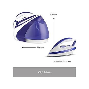Homend Jetsteam 1165H 3000 WATT Buhar Kazanl� �t� Mor Beyaz