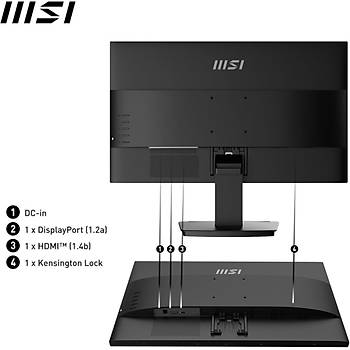MSI 23.8 PRO MP2412 VA PANEL FULL HD 1MS 100HZ MONITOR