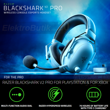 Razer Blackshark V2 PRO Playstation Edition 2024 Beyaz Kablosuz Oyuncu Kulakl RZ04-04530600-R3G1