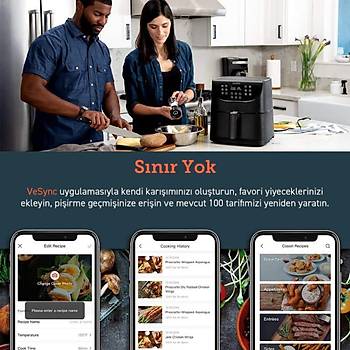 COSORI AKILLI SMART WI-FI UYGULAMA DESTEKLI PREMIUM 5.5LT 1700W DOKUNMATIK AIRFRYER SIYAH CS158-AF 