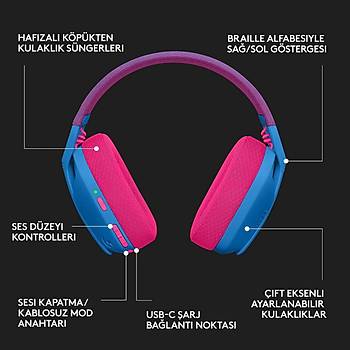 Logitech G435 Lightspeed Mavi 981-001062 Kablosuz Oyuncu Kulakl�k