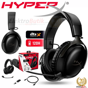HyperX Cloud III S Siyah A59YZAA Kablosuz Oyuncu Kulakl���